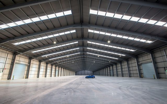 Hangar, Building, Car