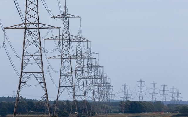 Power Lines, Cable, Electric Transmission Tower