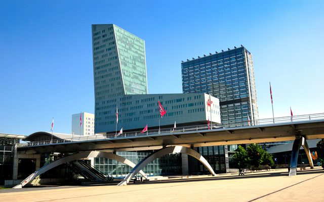 Tour de Lille (left), Tour Lilleurope (right), Lille, France